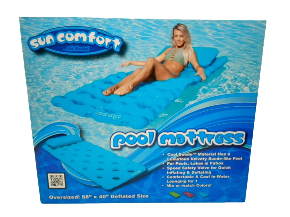 Pool Mattress 88" x 40" Sapphire Blue Sun Comfort