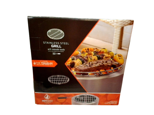 Stainless Steel Grill 15" w/Removable Handle Hotshot