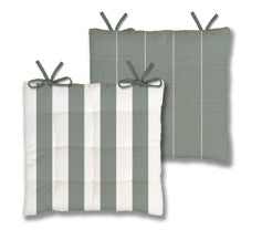 Seat Cushion Green 16" x 16" Reversible Cabana