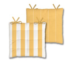 Seat Cushion Yellow 16" x 16" Reversible Cabana