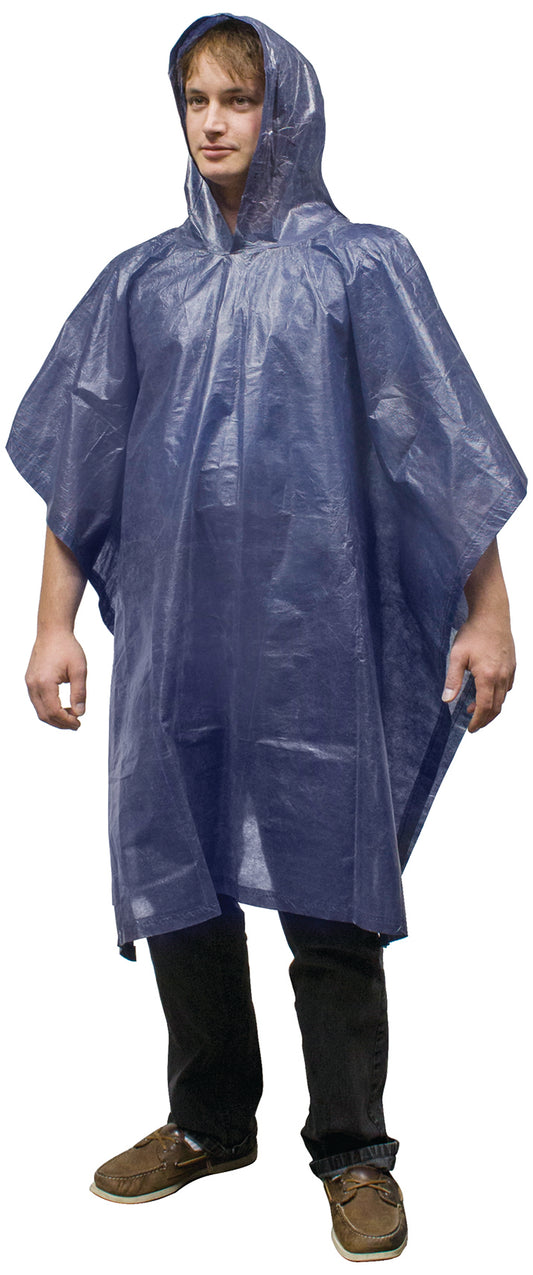 Lightweight Emergency Poncho - Wetskins 43.5 Inch Across Shoulders 39 Inch Height + Hood