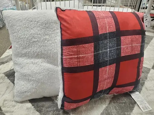 Printed Sherpa Cushions 24x24 Inch