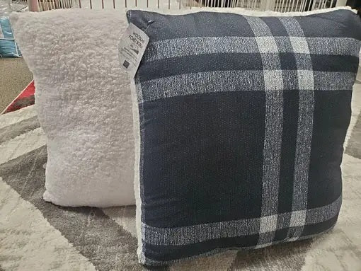 Printed Sherpa Cushions 24x24 Inch