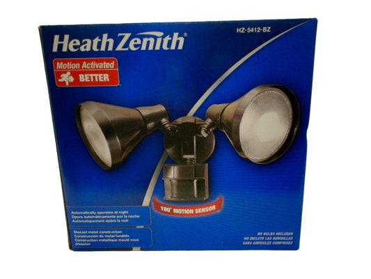 Motion Sensor Light Dual Head Black Heath Zenith