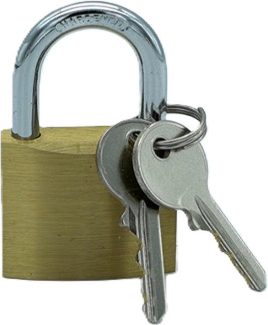 Padlock 1-3/4" Brass w/2 Keys