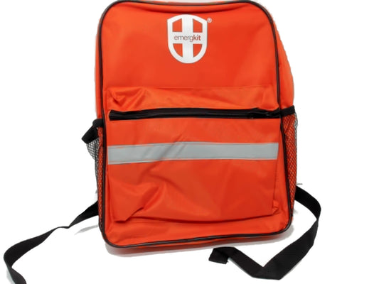 Sac à dos de sécurité orange avec réflecteurs Trousse d'urgence