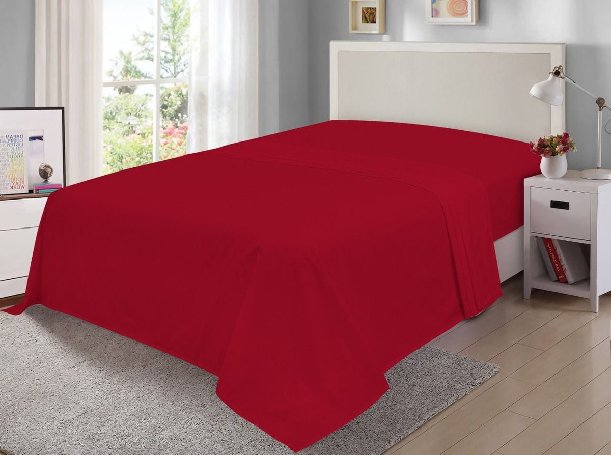 Flat Sheet Red Twin Size Mainstays - Additional View