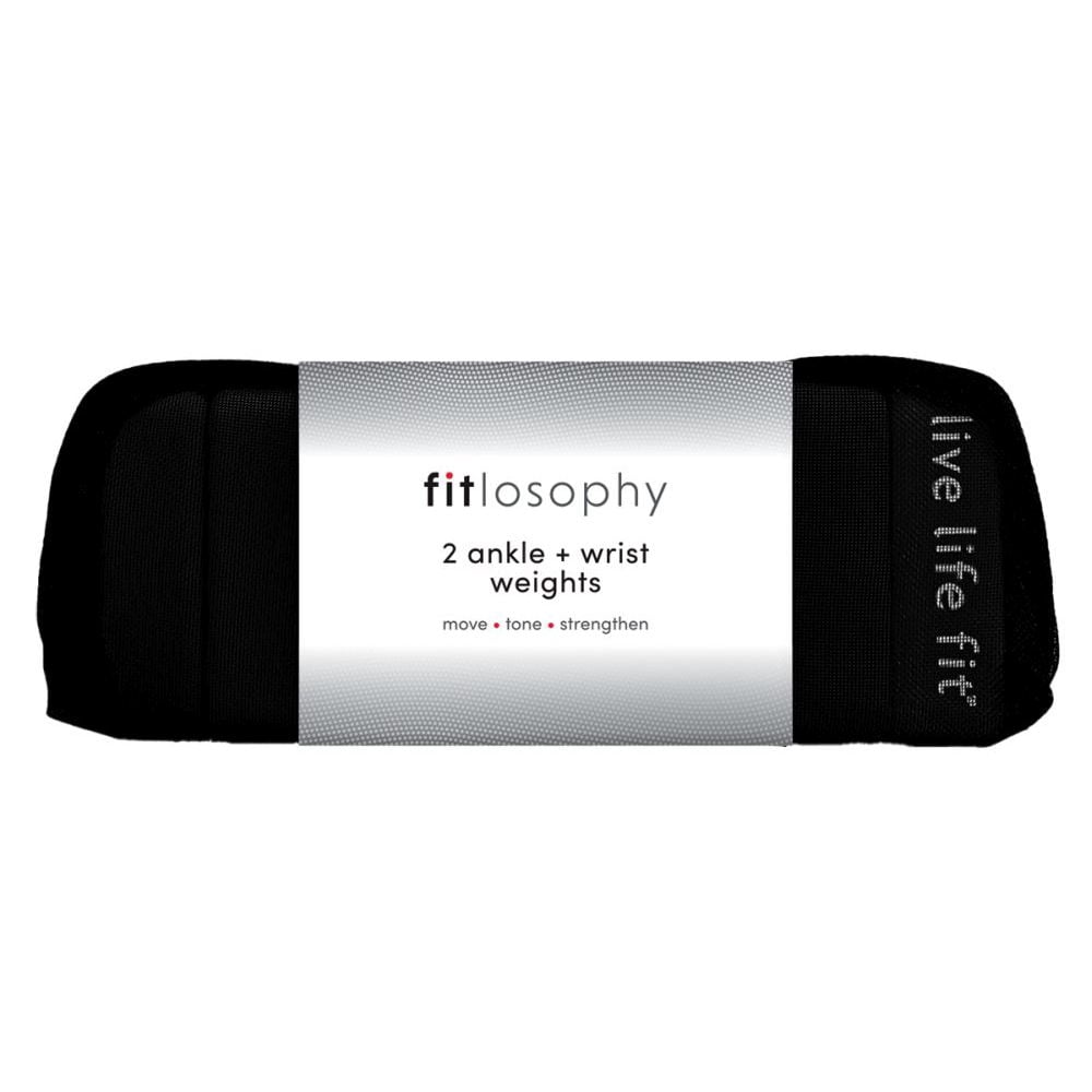 2pc. Ankle + Wrist Weights Black Fitlosophy - Additional View