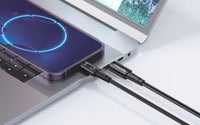 USB C - Lightning 6Ft Black Braided Cable Eaglestar Pro - Additional View