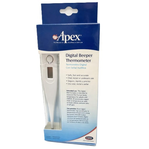 Apex White Digital Beeper Thermometer