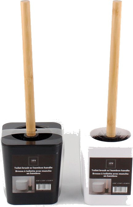 Toilet Brush w/ Bamboo Handle Ass't Colours ITY