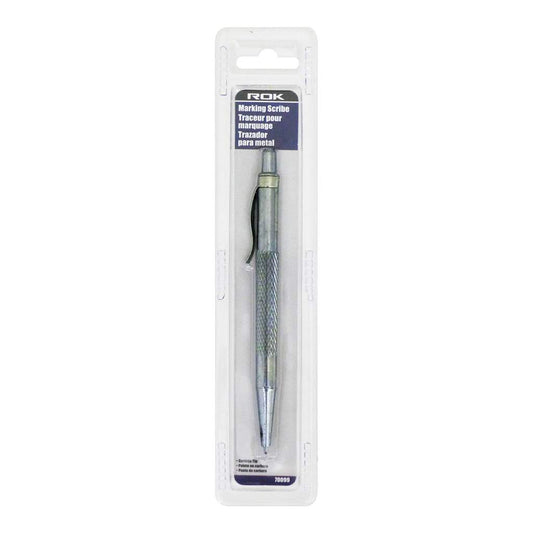 Carbide tip scriber for lines on hardened steel, sheet metal, glass, ceramics and plastics
