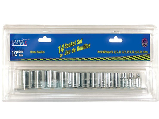 Shallow Socket Set Sae 14 Pc 3/8"