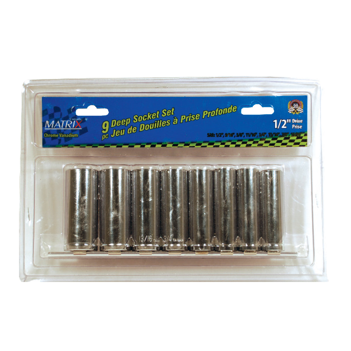 9pc 1/4" Deep Socket Set S.a.e.