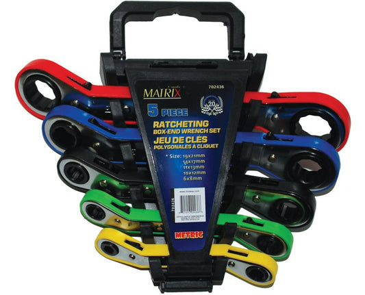 Ratchet Wrench Box End 5pc Metric