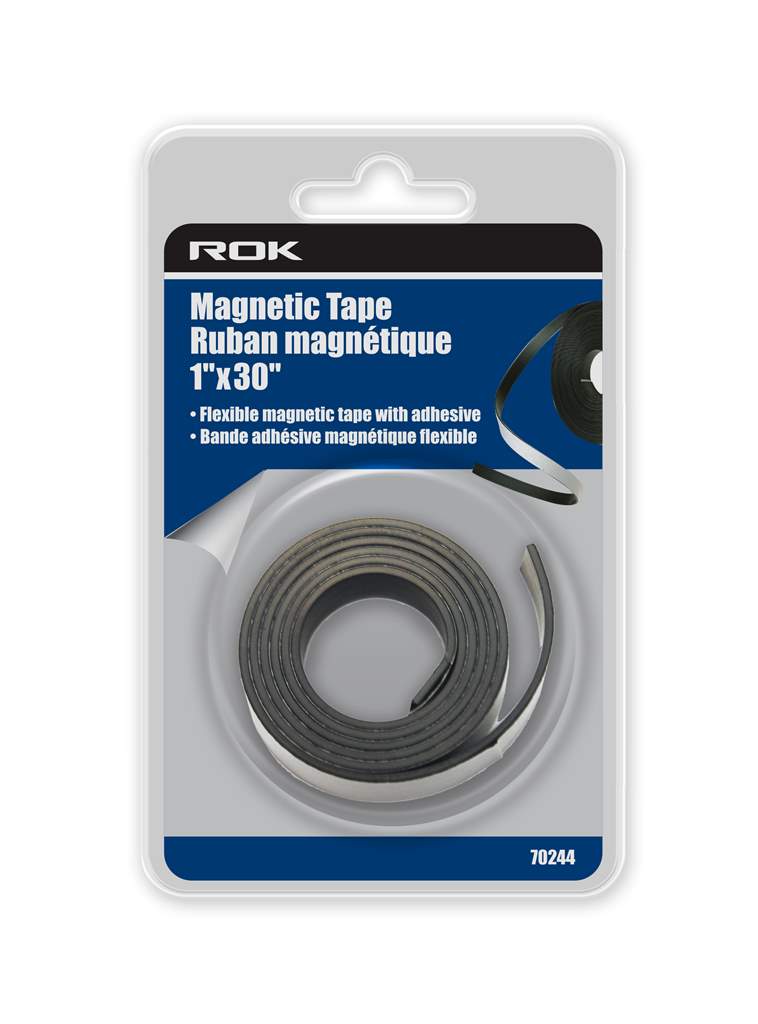 Magnetic tape 1 inch x 30 inch flexible with adhesive