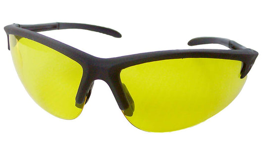 Safety glasses with yellow tint
