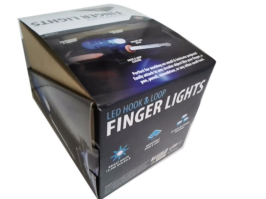 LED Hook & Loop Finger Lights Assorted Colours