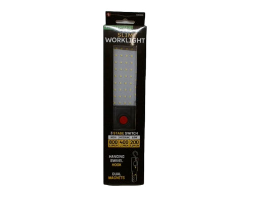 Projecteur de travail fin 10" rechargeable avec crochet et aimants 3 allures