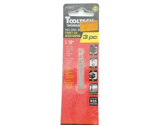 hss drill bit 1/16 3 pc