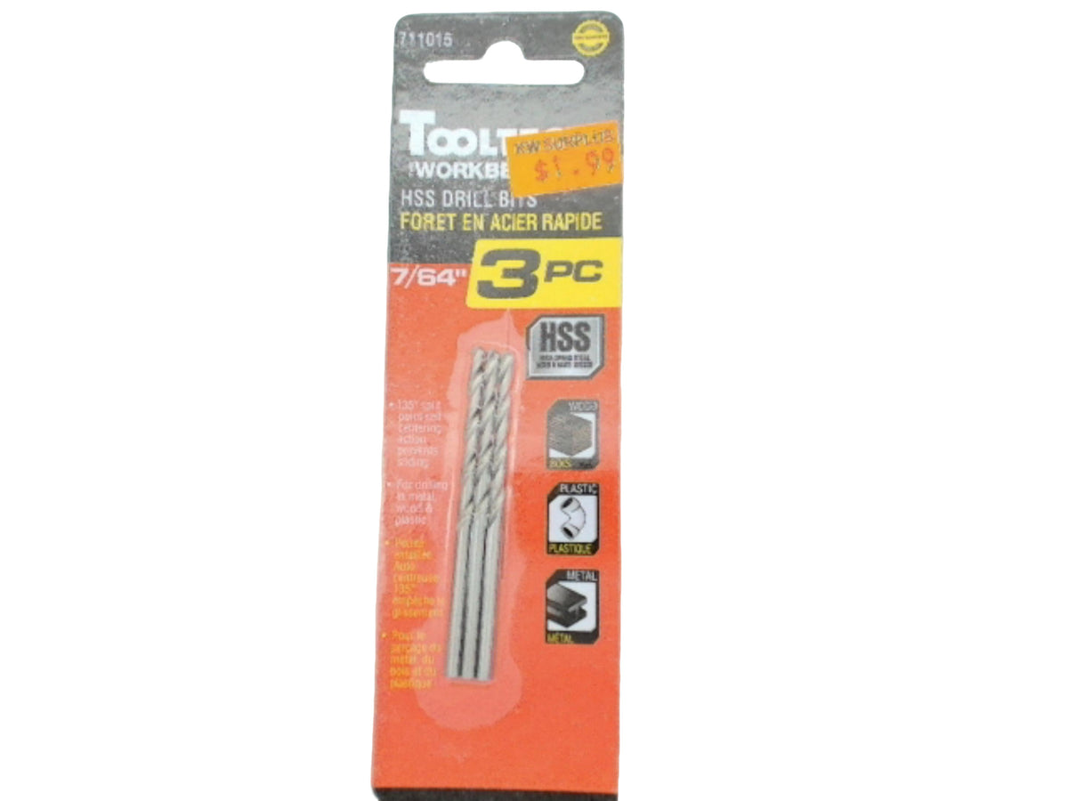 Foret HSS 7/64 3 pcs