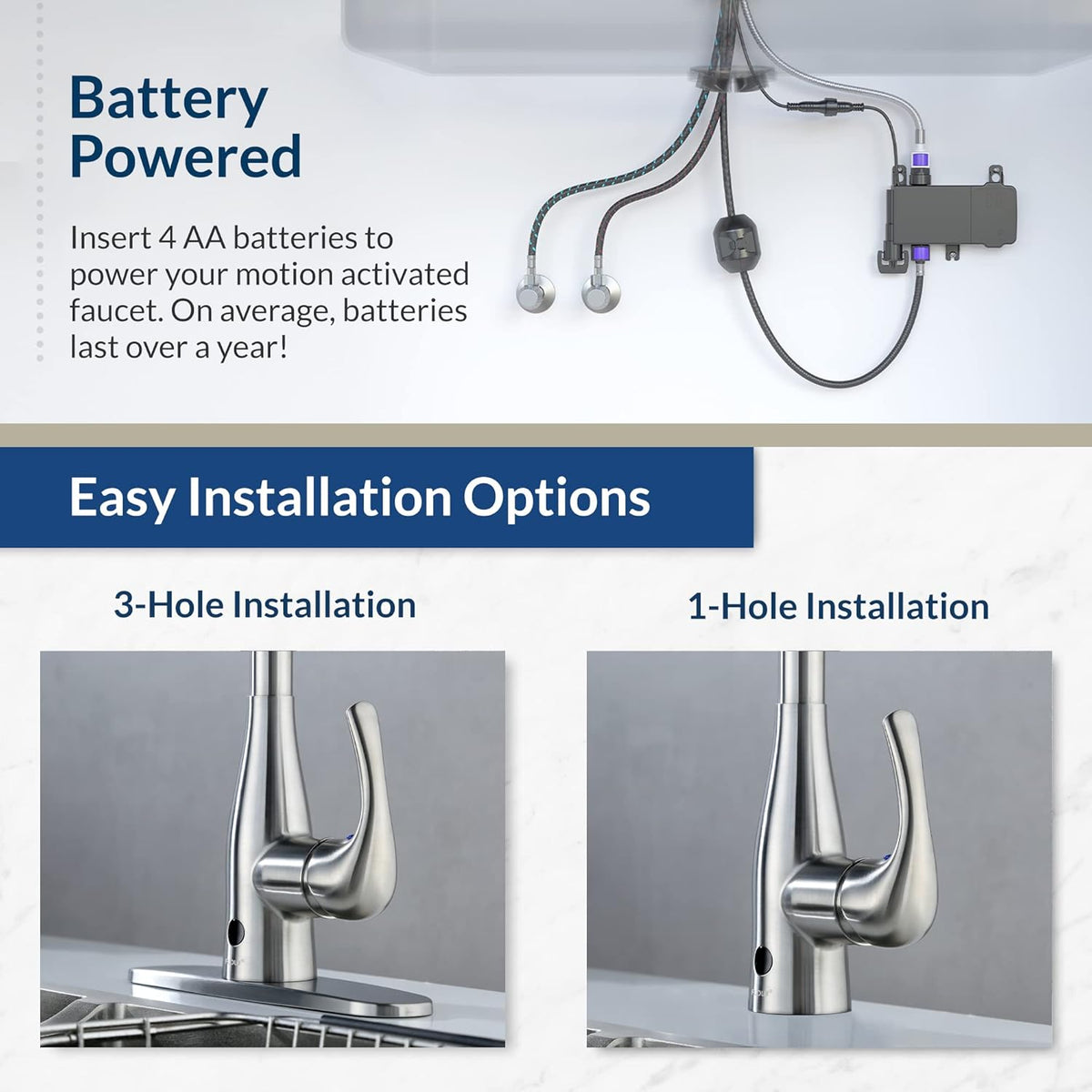Touchless Kitchen Faucet Spring Neck Brushed Nickel Flow - Additional View