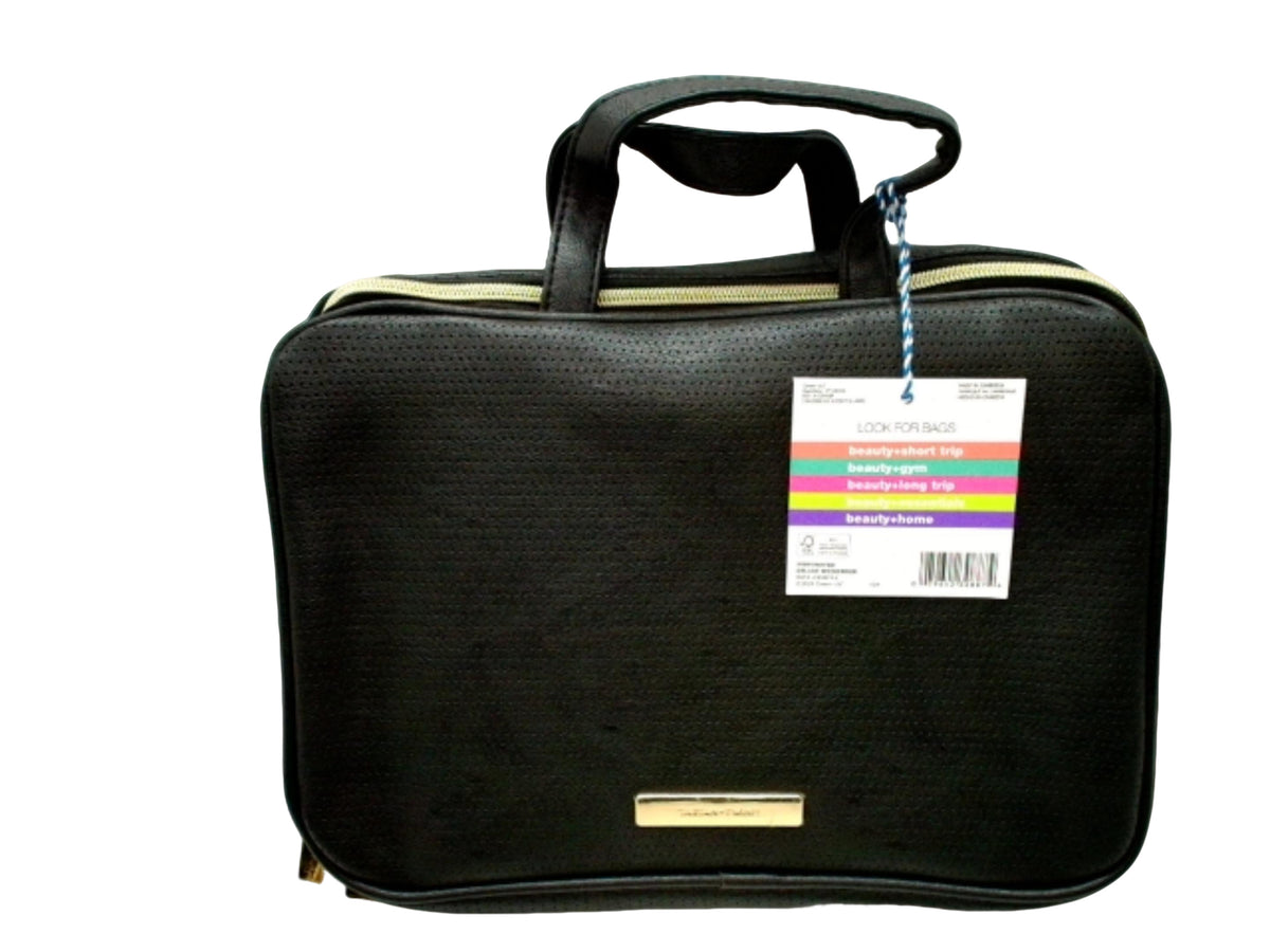 Perforated Deluxe Weekender Bag Black Tartan + Twine