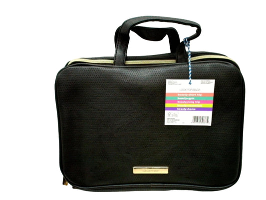 Sac week-end de luxe perforé à carreaux noirs Tartan + Twine