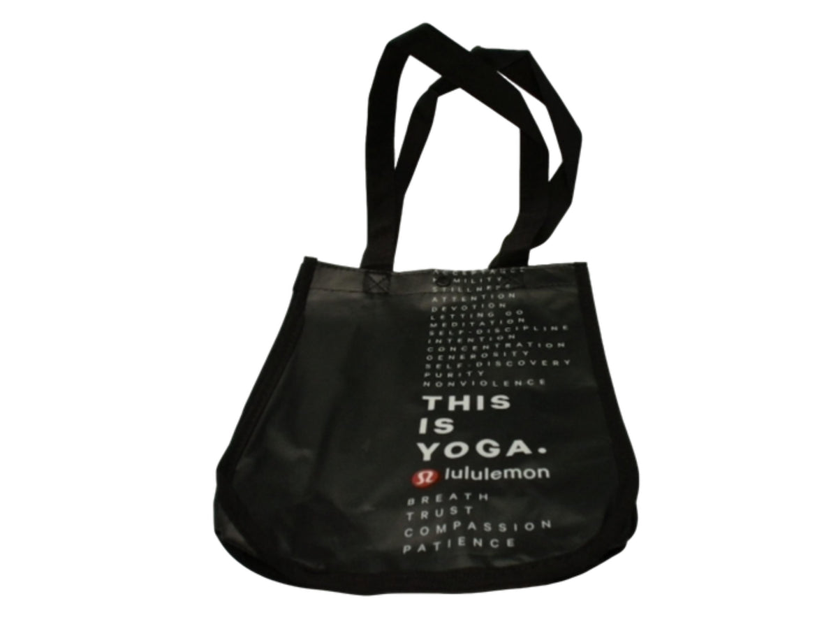 Sac réutilisable noir petite taille Lululemon "This Is Yoga"