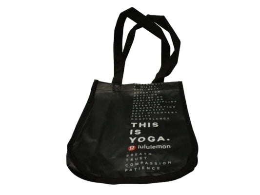Reusable Bag Black Small Lululemon "This Is Yoga"