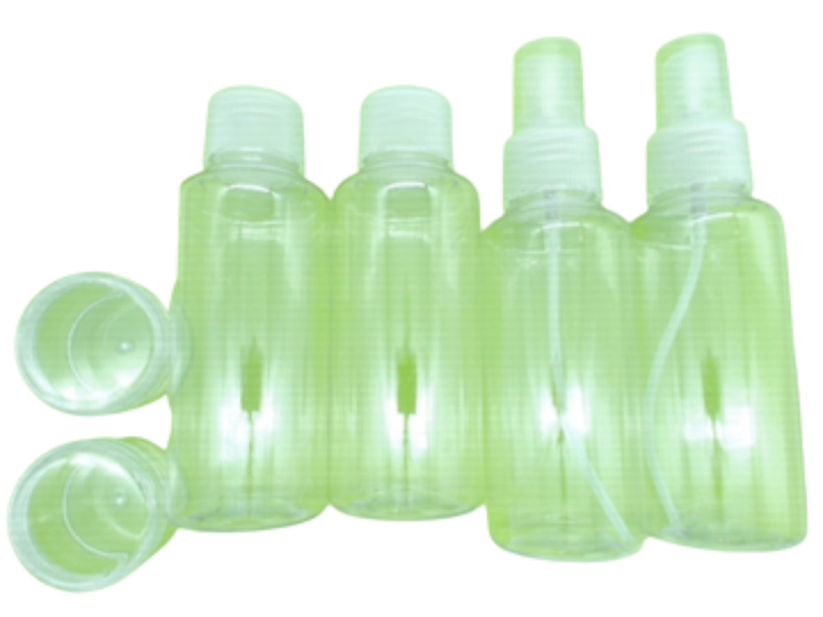 Travel Bottle Set 7pc. Clear Plastic