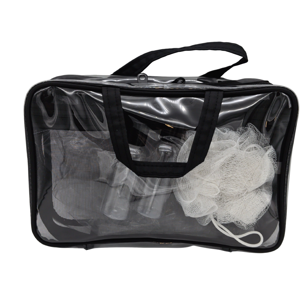 Weekender Bag With Fittings Clear/Black Ryshi