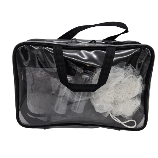 Weekender Bag With Fittings Clear/Black Ryshi