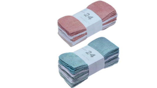 Textured Terry Facecloths Pack Of 24