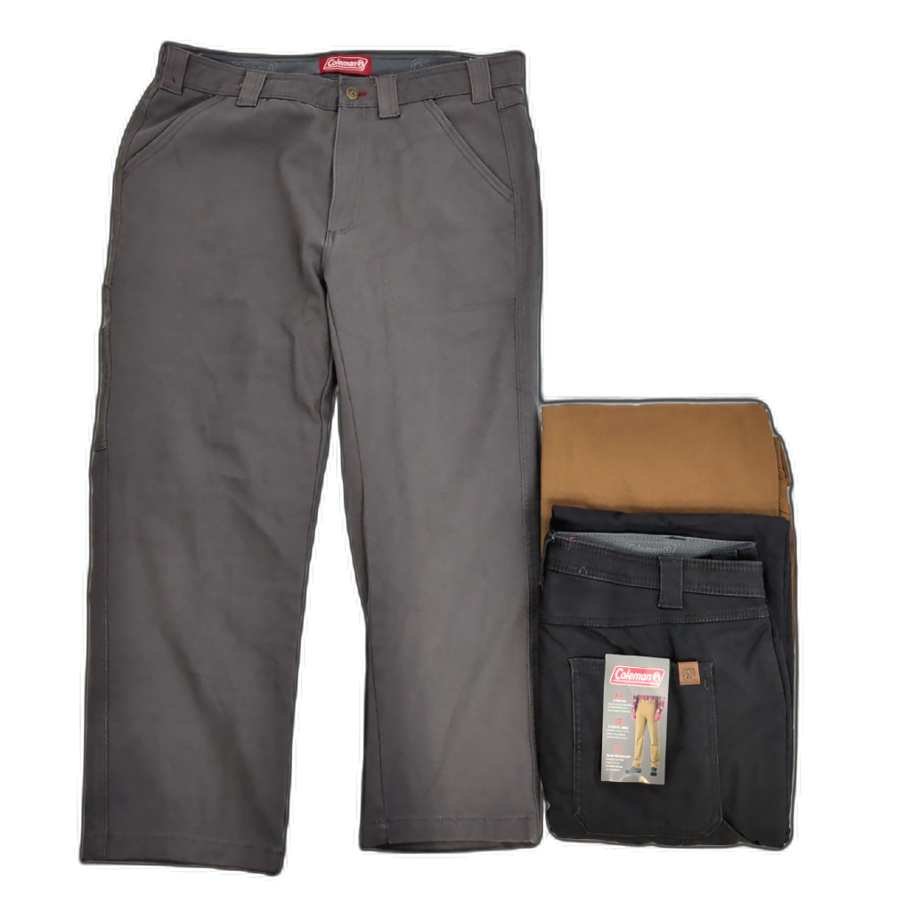 Coleman Fleece Lined Work Pants Ass't Sizes & Colours - Sold Seperate