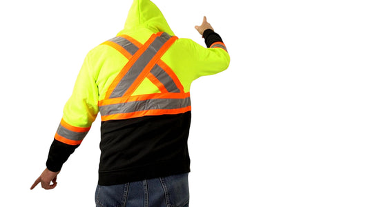 High Visiblility Full Zip Hooded Sweatshirt 2XL Bedrok - Additional View