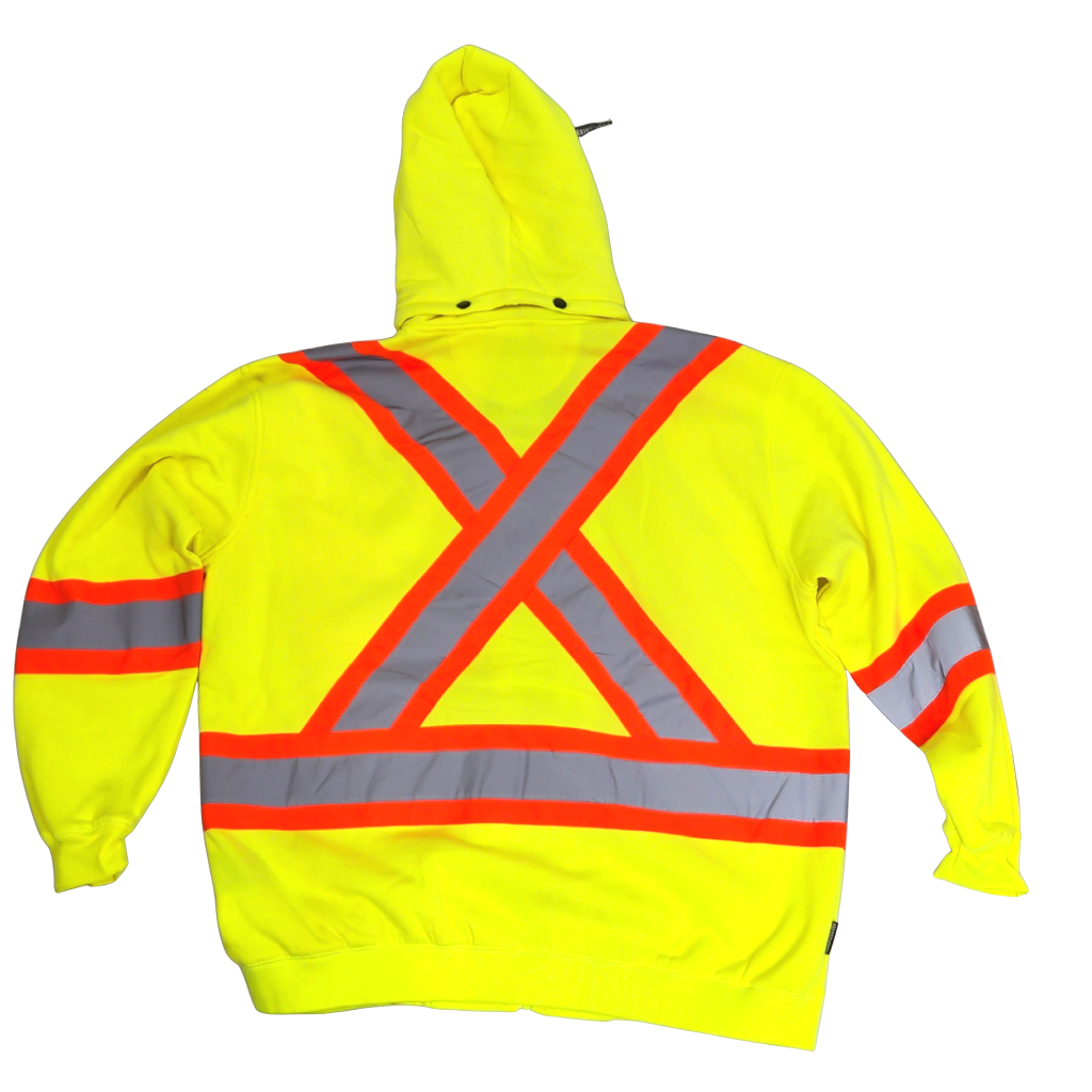 High Viz Hoodie w/Detatchable Hood 2XL Yellow Forcefield - Additional View