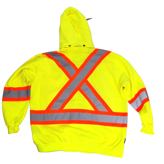High Viz Hoodie w/Detatchable Hood 2XL Yellow Forcefield - Additional View