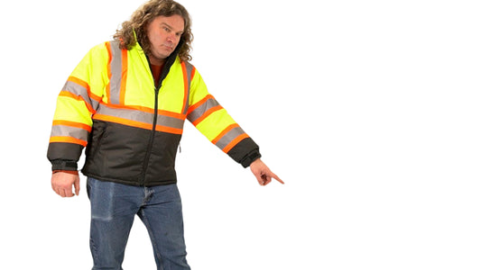 High Viz Jacket Reversible Large Black & Yellow Bedrok - Additional View