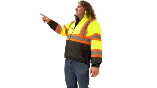 High Viz Jacket Reversible Medium Black & Yellow Bedrok