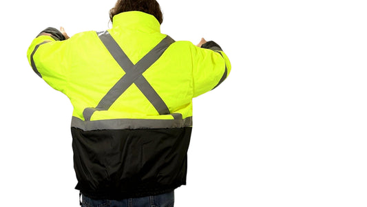 High Viz Jacket Reversible 3XL Black & Yellow Domtex - Additional View
