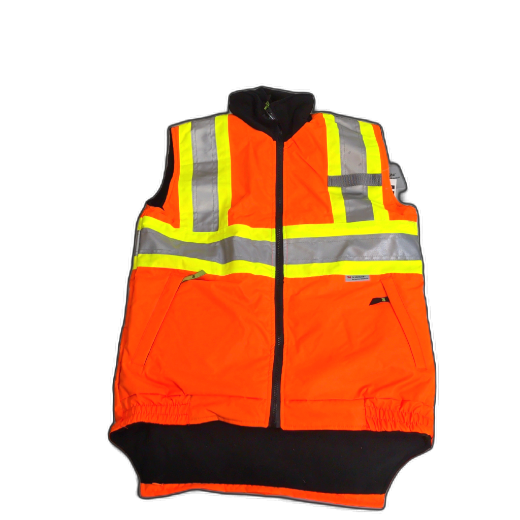 Orange Safety Vest W/ Liner Small Reflective 3M