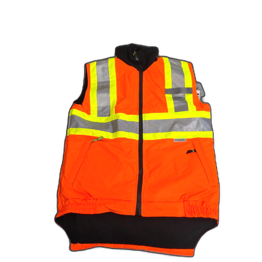 Orange Safety Vest W/ Liner Small Reflective 3M
