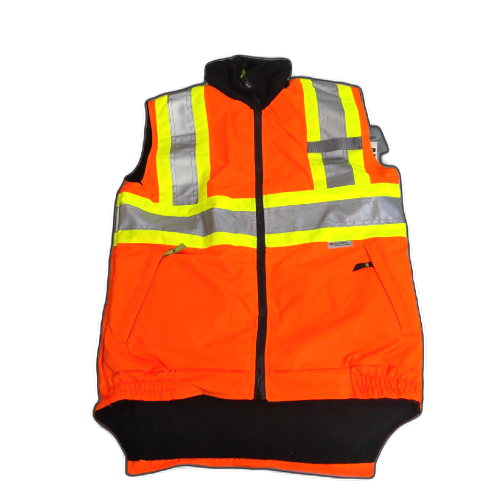 Orange Safety Vest W/ Liner Medium Reflective 3M