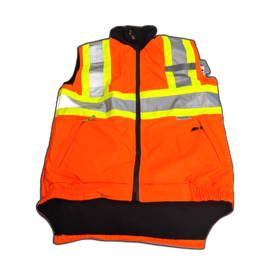 Orange Safety Vest W/ Liner Size 3XL Reflective 3M