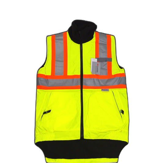 Safety Vest Reversible Yellow & Black Small Reflective 3m