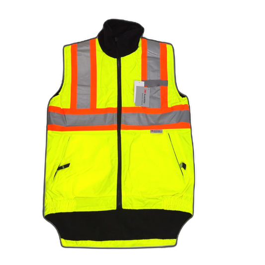Safety Vest Reversible Yellow & Black Large Reflective 3m