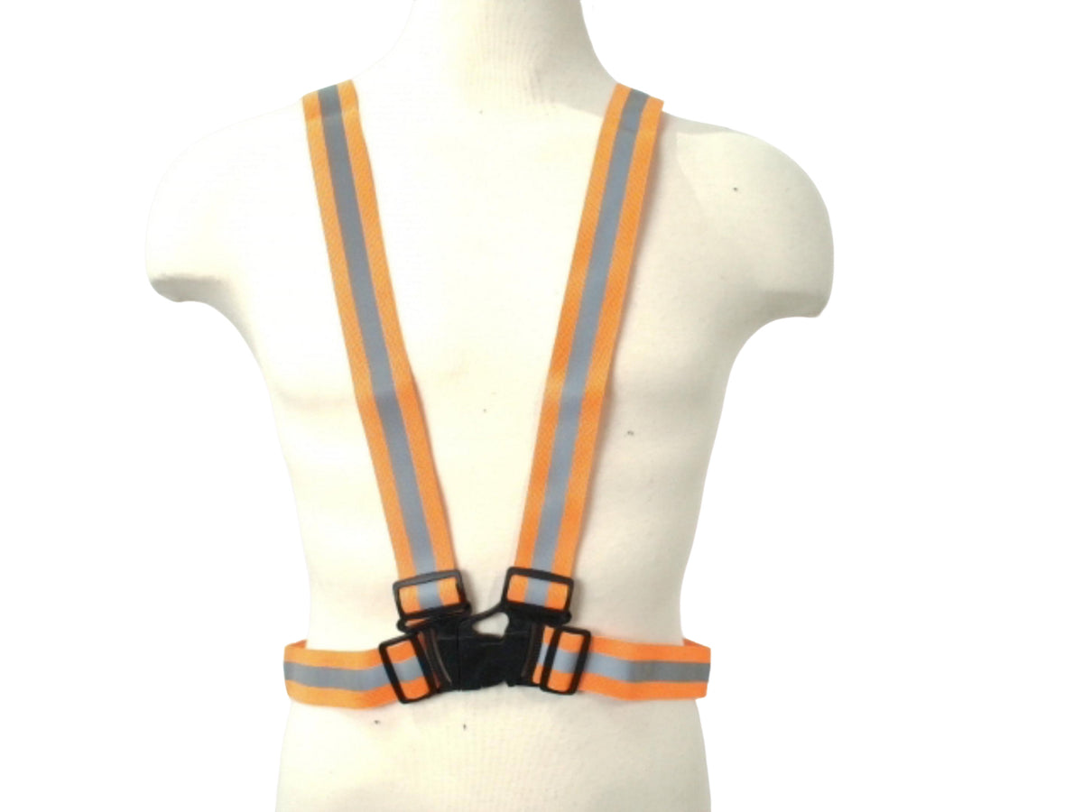 Hi Vis Safety Harness Sash One Size Elastic Waistband w/Quick Release Buckle Bedrok