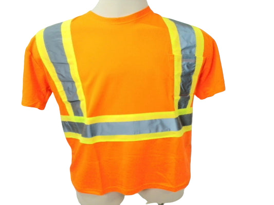 High Viz Safety T-Shirt Orange Large Bedrok