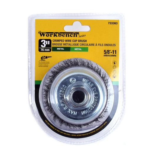 Wire Cup Brush 3" x 5/8"
